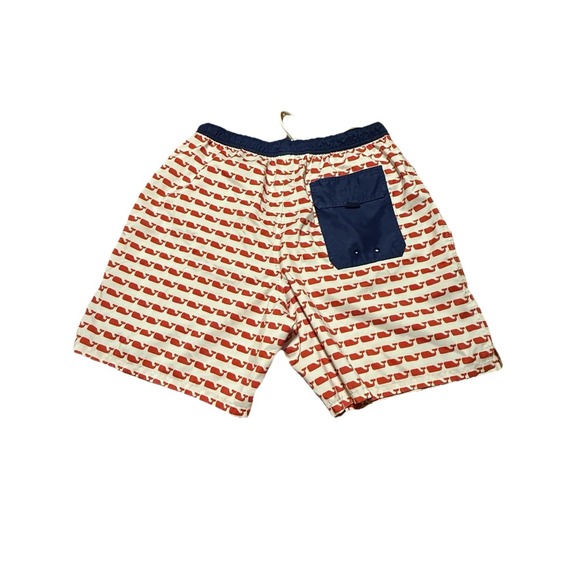 Vineyard Vines Mesh Lined Swim Trunks AOP  Red White Blue Whale Print Mens‎ L - Picture 5 of 7